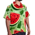 thumbnail image 2 of Watermelon Men's Short Sleeve Shirts, Casual, Printed, Button Down, Beach Shirt - Spread Collar Tops for Summer Beach Fun, 2 of 6