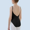 thumbnail image 6 of CYRBOKO Gymnastics Leotards for Girls, Training Spaghetti Strap Stretchy Backless Ballerina Dancewear Black Size 5-6 T, 6 of 7