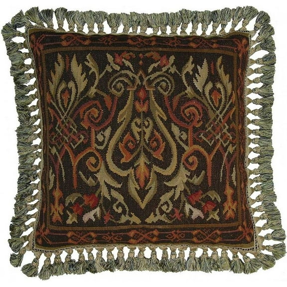 Luxurious Hand-Dyed Aubusson Velvet Pillow-Provence Home