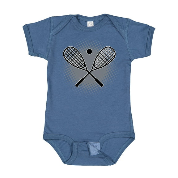 Inktastic Squash Sport Rackets and Ball Boys or Girls Baby Bodysuit