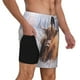 thumbnail image 2 of Fotbe Cow Traje de Baño para Hombre – Shorts de Natación de Secado Rápido con Forro y Bolsillos-Large, 2 of 6