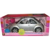 Barbie SILVER VW Beetle Car - Volkswagen New Beetle Vehicle Play Set