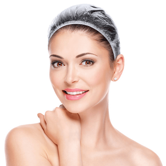 100PCS Disposable Transparent Shower Caps Larger and Thicker Waterproof Shower Caps Plastic Hair Caps for Women, Home Use, Hotel