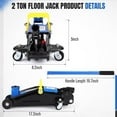 thumbnail image 3 of Hydraulic Floor Jack, Low Profile 2 Ton (4000 Lbs) Car Jack, Heavy Duty Steel Car Hydraulic Trolley Jack, 3 of 7