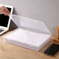 thumbnail image 5 of Clear A4 File Portable Project Case, Plastic Storage Box for Letter Paper, Scrapbook Paper Storage Boxes Documents Magazines Holder Clear, 5 of 6