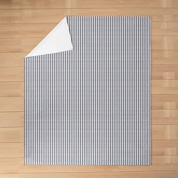 Striped Fleece Blanket for Bed Couch Sofa Grey and White Soft Warm Throw Blanket