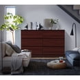 thumbnail image 3 of Hodedah Modern 6-Drawers Engineered Wood Bedroom Dresser in Mahogany, 3 of 7