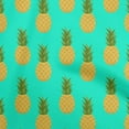 thumbnail image 1 of oneOone Cotton Poplin Twill Aquamarine Green Fabric Fruits Pineapple Fabric For Sewing Printed Craft Fabric By The Yard 56 Inch Wide, 1 of 4