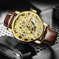 thumbnail image 4 of Rinsvye Men Business Fashion Gents Quartz Watch Men Bottom Hollow Imitation Mechanical Watch Men Belt Watch Watch Men'S RoMan 110 Belt Men'S Watch Gbd-H1000 Watch Bands Leather G Shocks, 4 of 5