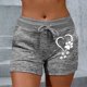 thumbnail image 1 of WILLBEST Pantalones Casuales elegantes para Mujer para Yoga y Deportes: Shorts Elásticos con Lazo y Estampados de Moda. Chica, 1 of 3