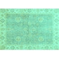 thumbnail image 1 of Ahgly Company Indoor Rectangle Oriental Turquoise Blue Traditional Area Rugs, 2' x 3', 1 of 4