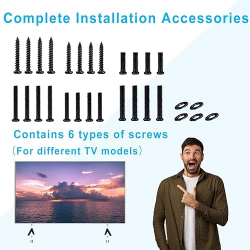TV Legs for TCL TV Stand Legs for TCL 28 32 40 43 49 50 55 65 Inch Roku TV Legs Replacement Compatible with 28S405 32S305 40S325 43S425 43S431 50S431 50S435 55S425 TCL Roku TV Stand Legs with Screws
