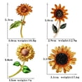 thumbnail image 2 of Ksopiavobs 4Pcs Sunflower Brooch Pins Daisy Flower Enamel Crystal Lapel Pins for Shirt Hat Jewelry Gift Home Decorations, 2 of 7