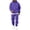Purple, variant on Streetwear Men Basic Tracksuit Plain Oversized Hoodie & Simple Cuffed Joggers Pants Workout Running Travel Office Casual 2 Piece Set Beige L