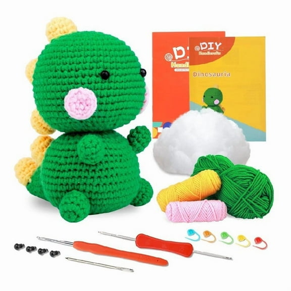 Knitting Potted Animals Crochet Material Pack Wool Weaving Group Crochet Ornament Handmade DIY