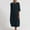 Navy, variant on Spring Tops for Women Plus Size Dresses for Women on Women's Fashion Round Neck Loose Short Sleeve Solid Mid-Calf Dress Long Dress Gifts for Women