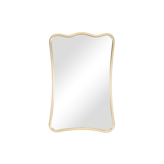 DecMode 24" x 35" Gold Rectangular Wall Mirror