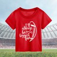thumbnail image 3 of QHFBli Toddler Game Day Shirt for Boys Girls Kids, Happy Funny Football Sunday Athletic Toddler Boy Girl T Shirt Red 4 7-8 Years, 3 of 3