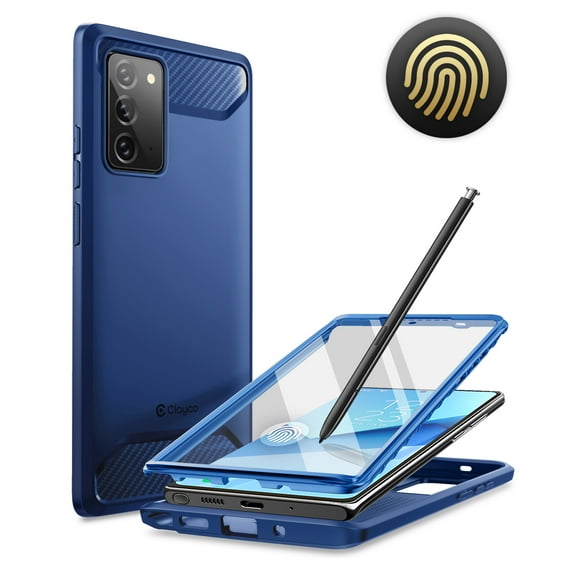 Clayco Samsung Galaxy Note 20 Case, [Xenon Series] Full-Body Rugged Case with Built-in 3D Curved Screen Protector for Galaxy Note 20 (2020 Release) (Blue)