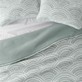 thumbnail image 3 of Noble Linens Eucalyptus 3 Piece Scallop Reversible Microfiber Quilt Set, Queen / Full, 3 of 8