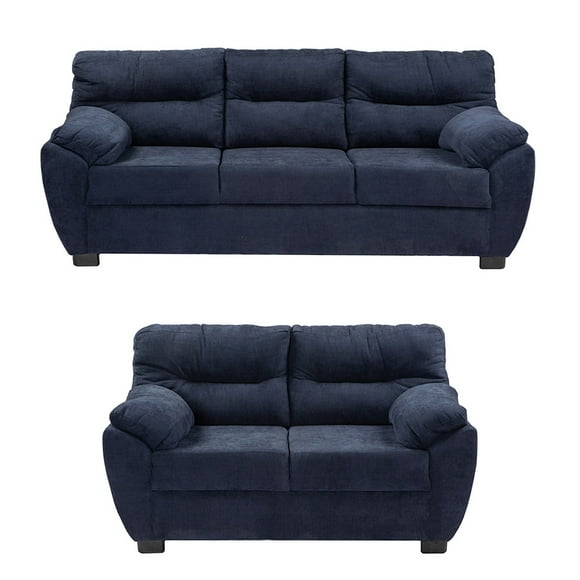 Sala 3-2 TRINITY Monza 2 Piezas (Sofá, Love Seat) Azul Soho Para Sala