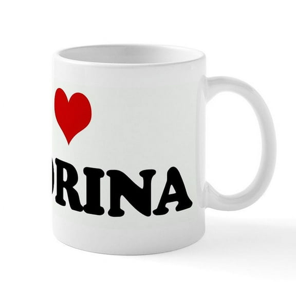 CafePress - I Love MADRINA Mug - 11 oz Ceramic Mug - Novelty Coffee Tea Cup