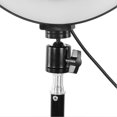 thumbnail image 3 of Anneau lumineux LED à intensité variable de 10 pouces, lampe USB pour caméra vidéo avec trépied de 1,2 m et pince pour téléphone, 3 of 4