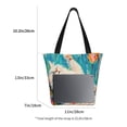 thumbnail image 4 of Uemuo Playful Floral Cat Print Tote Bags for Women,Large Capacity Corduroy Bag,Reusable Grocery Shoulder Bag,Beach Tote with Zipper Closure, Daily Essentials, 4 of 7
