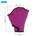 thumbnail image 2 of Uxcell Webbed Swim Gloves Swimming Resistance Gloves Water Resistance Training Accessories Rose Red, L, 2 of 6