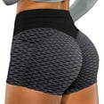 thumbnail image 3 of POIUYTR Women's Workout Biker Shorts High Waisted Butt Lift Tummy Control Textured Booty Leggings Shorts Plus Size Volleyball Shorts for Yoga Dance, 3 of 3