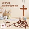 thumbnail image 3 of Osdhezcn 70Pcs Wooden Crossed Necklace Pendant with Beaded Chain for Religious Event, 3 of 9
