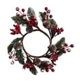 thumbnail image 2 of FVDPWYE Christmas Candle Ring Handcrafted Decoration for Birthday Door Anniversaries Stylish A, 2 of 9