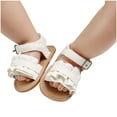 thumbnail image 4 of Odeerbi Baby Infant Boys Girls Slip Resistant Shoes Rubber Sole Prewalker Baby Cute Summer Princess Sandals Flat First Walkers Footwear White, 4 of 9