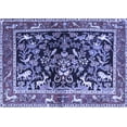 thumbnail image 1 of Ahgly Company Indoor Rectangle Animal Blue Traditional Area Rugs, 2' x 3', 1 of 4