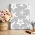 thumbnail image 2 of Canvas Wall Art, Coastal Starfish Framed Canvas Prints for Living Room Office, Gray Nautical Vintage Marine Life Extra Large Gallery Wrapped Wall Decor for Home Office, Gifts, 24"x32" Ship Next Day, 2 of 9