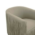 thumbnail image 3 of TOV Furniture Shag Me Grey Vegan Leather Swivel Chair, 3 of 6