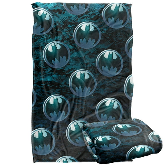 Batman Blanket, 36x58, Batman Bat Logo Pattern Silky Touch Super Soft Throw Blanket