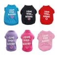 thumbnail image 3 of Pets Clothes Pet Coats Cotton Smooth Dog Jacket Dogs Sweatshirt Vest Pets Clothes Shirts Fashionable Puppy Pullover Printed Letters Colorful Doggie Vest Red L, 3 of 7