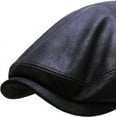 thumbnail image 2 of PU Leather Ivy Hat Golf Driving Ascot Winter Flat Cabbie Newsboy Debonair, 2 of 8
