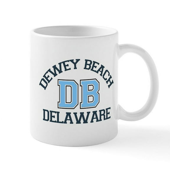 CafePress - Dewey Beach DE Varsity Design Mug - 11 oz Ceramic Mug - Novelty Coffee Tea Cup