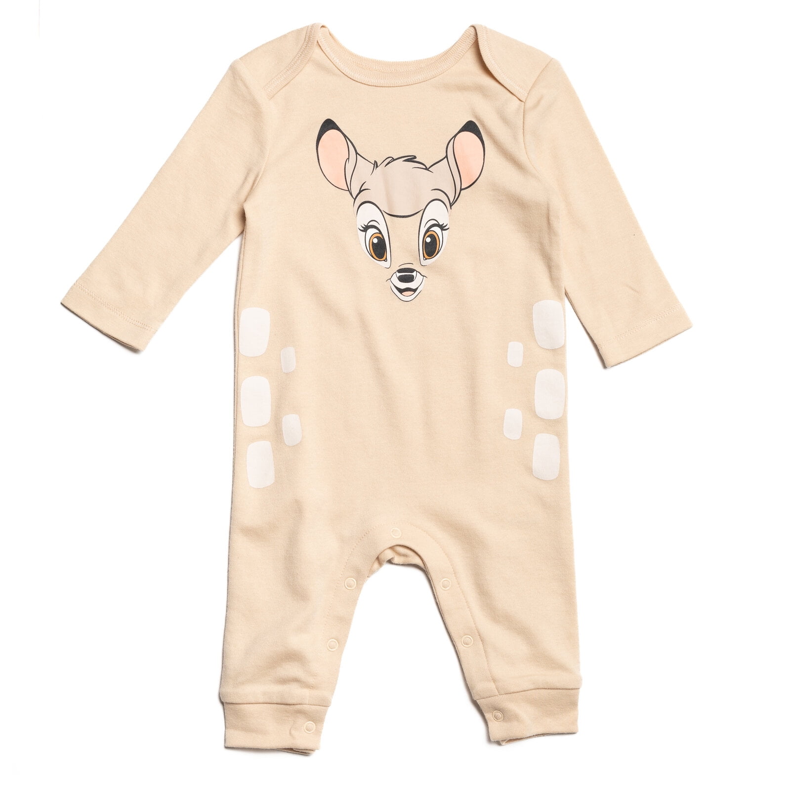 Disney Classics Bambi Newborn Baby Boys Snap Cosplay Coverall and Hat Newborn to Infant