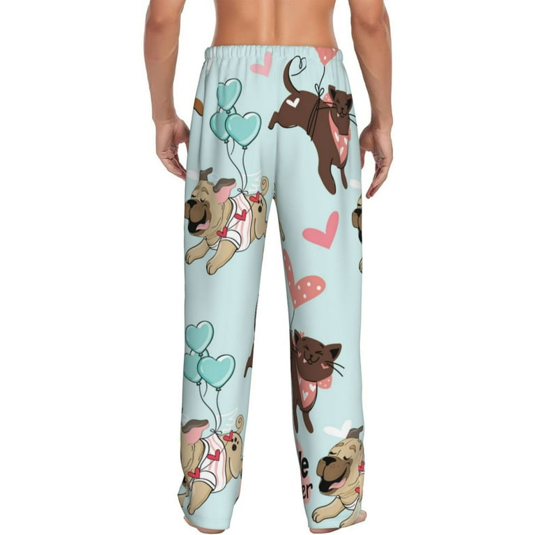 Kll Mens Pajama Pants For Men Mens Lounge Pants Funny Gifts For Men Men S Pajama Bottoms Cute Pug Dogs Walmart