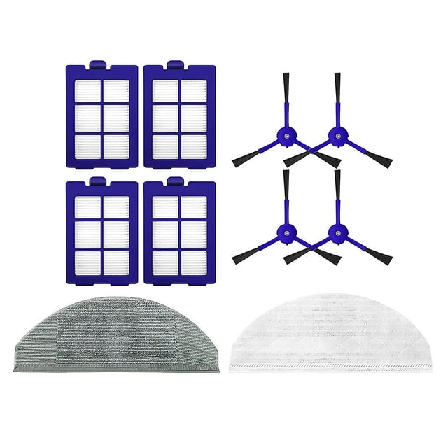 10pcs For Eufy X8 Washable Side Brush Mop Cloth Hepa Filter Household