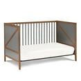 thumbnail image 4 of Suite Bebe Pixie Zen 3-in-1 Convertible Baby Wooden Crib With Round Spindles, in Walnut/Charcoal, 4 of 5