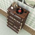 thumbnail image 4 of Max & Lily Dresser, 5 Storage Drawers Farmhouse Solid Wood Bedroom Dressers, Barnwood Brown, 4 of 10