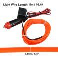 thumbnail image 4 of 5m 16.4 Pies Neón Brillante EL Luz Cinta para Coche Naranja Unique Bargains luces exteriores automotrices, 4 of 7