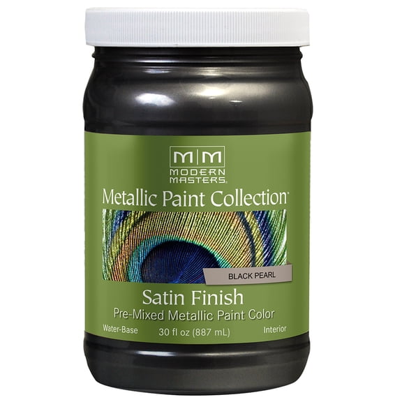 qt Modern Masters ME700 Black Pearl Metallic Paint Collection Water-Based Decorative Metallic Paint