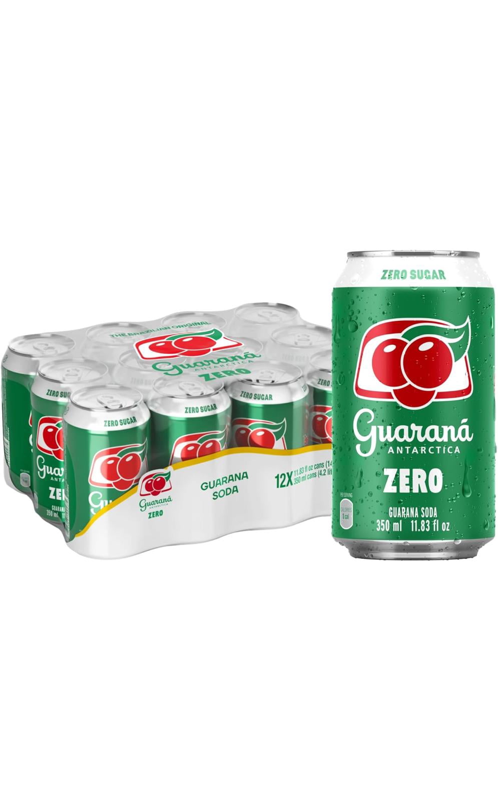 Guarana Antarctica Drink - 12 Pack 350ml Cans - Walmart.com