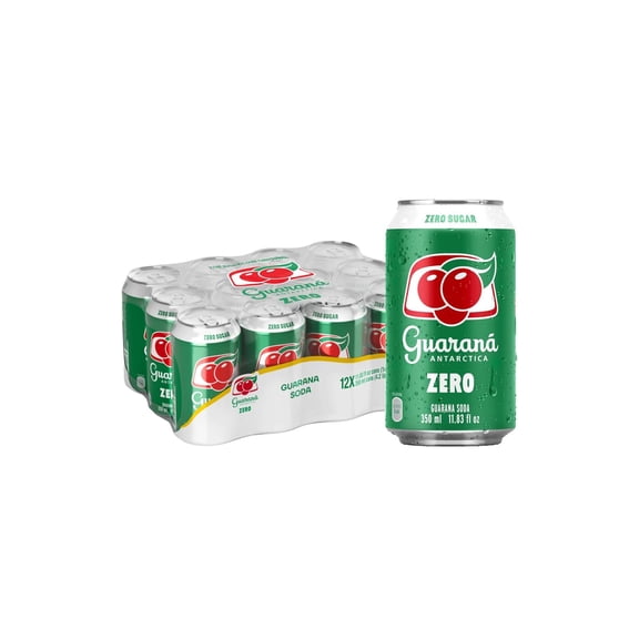 Antarctica Guarana Zero Carbonated Soft Drink Zero Sugar 12 Cans 12 fl oz