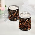 thumbnail image 2 of Yayeee 2 Pack Qtip Holder Bathroom Cotton Swab Canister with Lid Clear Dispenser Set, Colorful Flower, 2 of 6